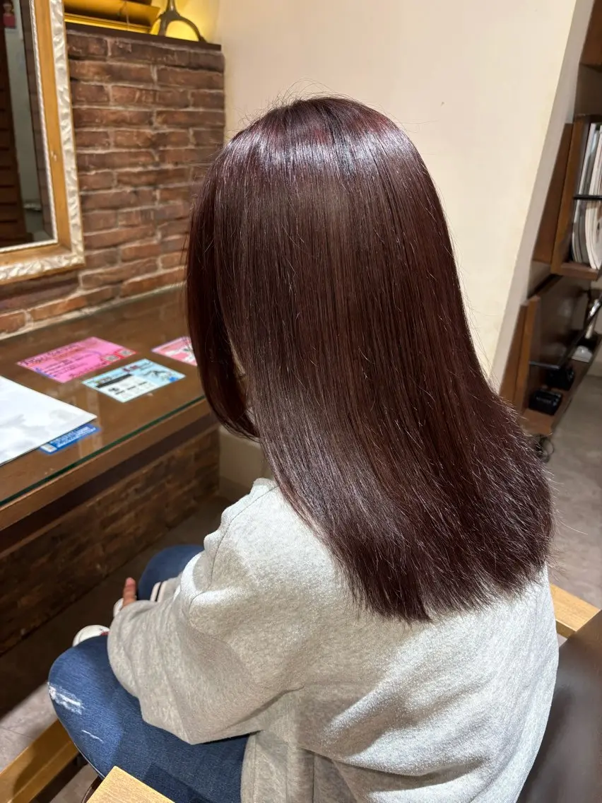 毛先整えカットの写真
