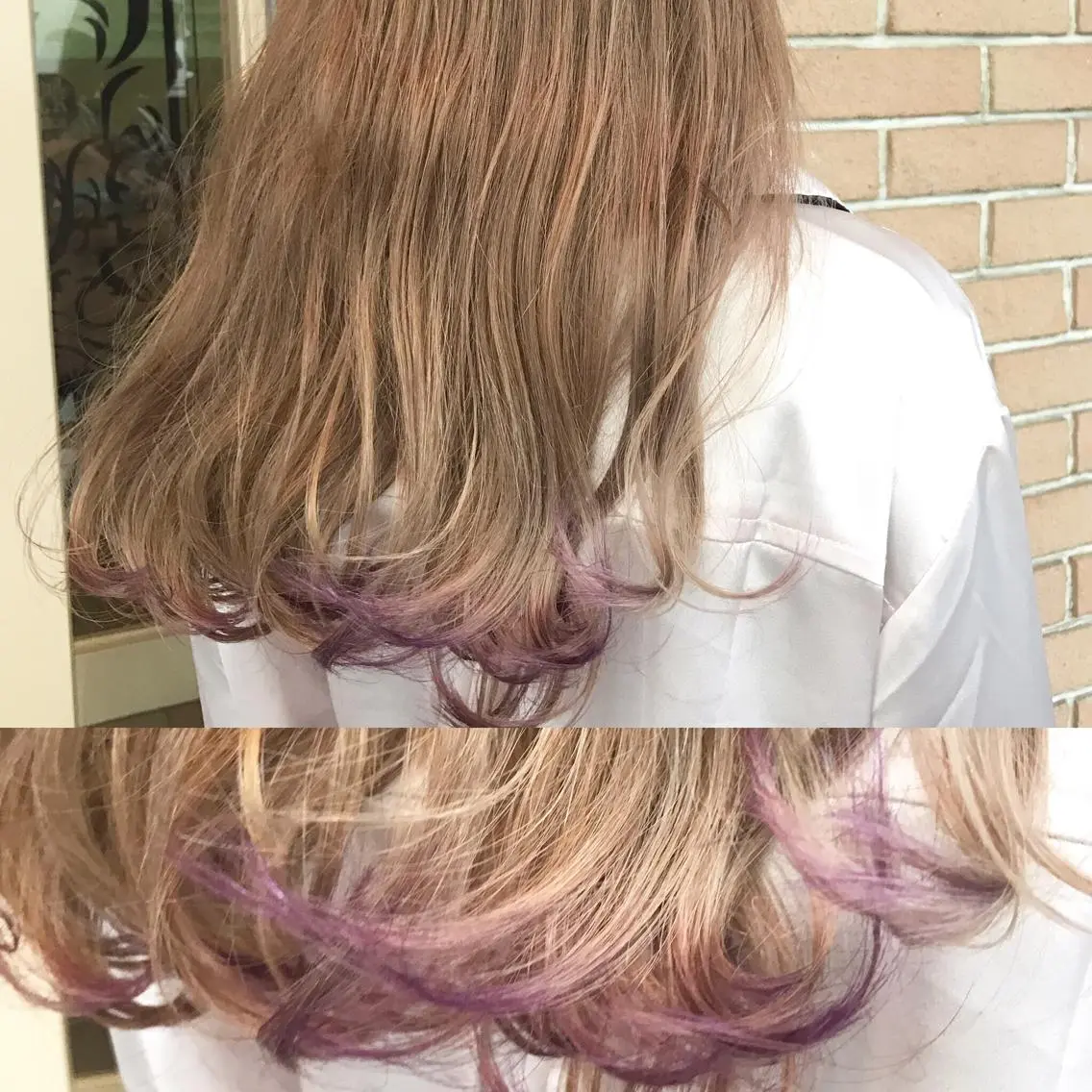 セミロング カラー パーマ ヘアアレンジ メンズ キッズ ネイル マツエク・マツパ パープルカラー パープル サロンドミルク 渋谷高比良のヘアスタイル
