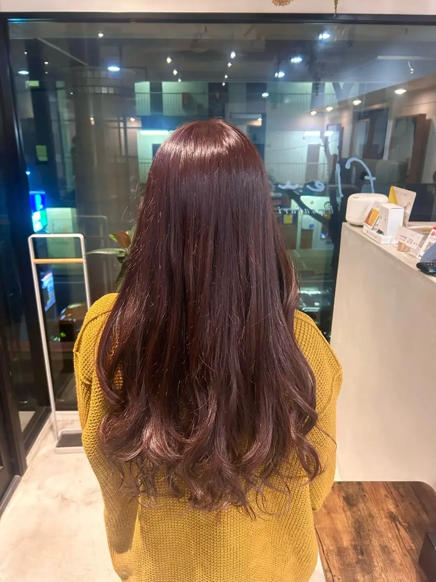 ロング カラー ヘアアレンジ ピンクカラー MIO 大名/ 縮毛・ブリーチ💎のヘアスタイル