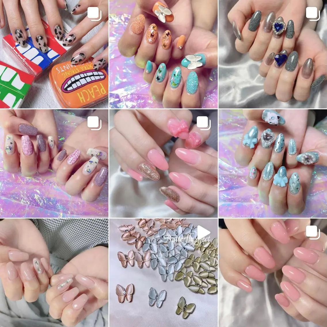 ネイル 渋谷／チップ長さ出し 👑アプレgel-xのネイルデザイン