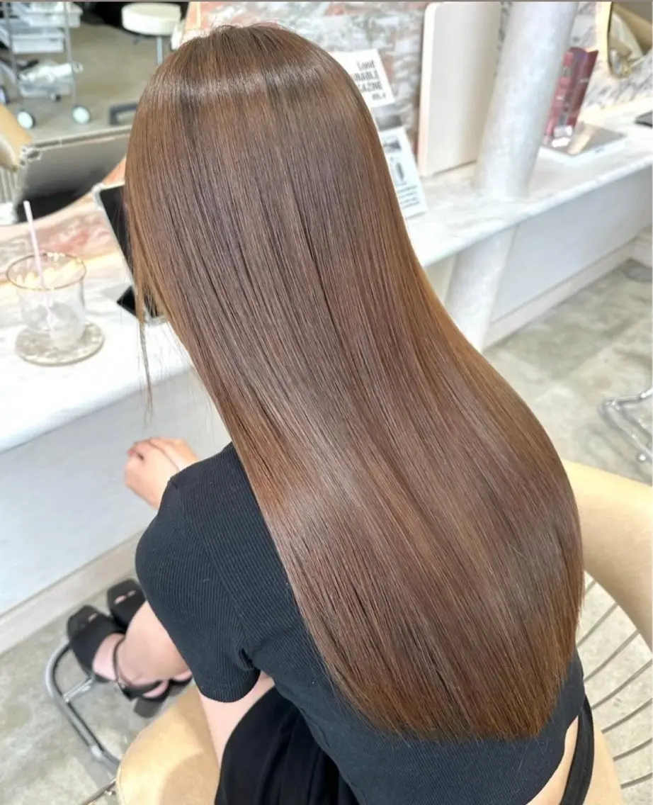 ロング カラー Airi/ブリーチ なし艶カラー♡のヘアスタイル