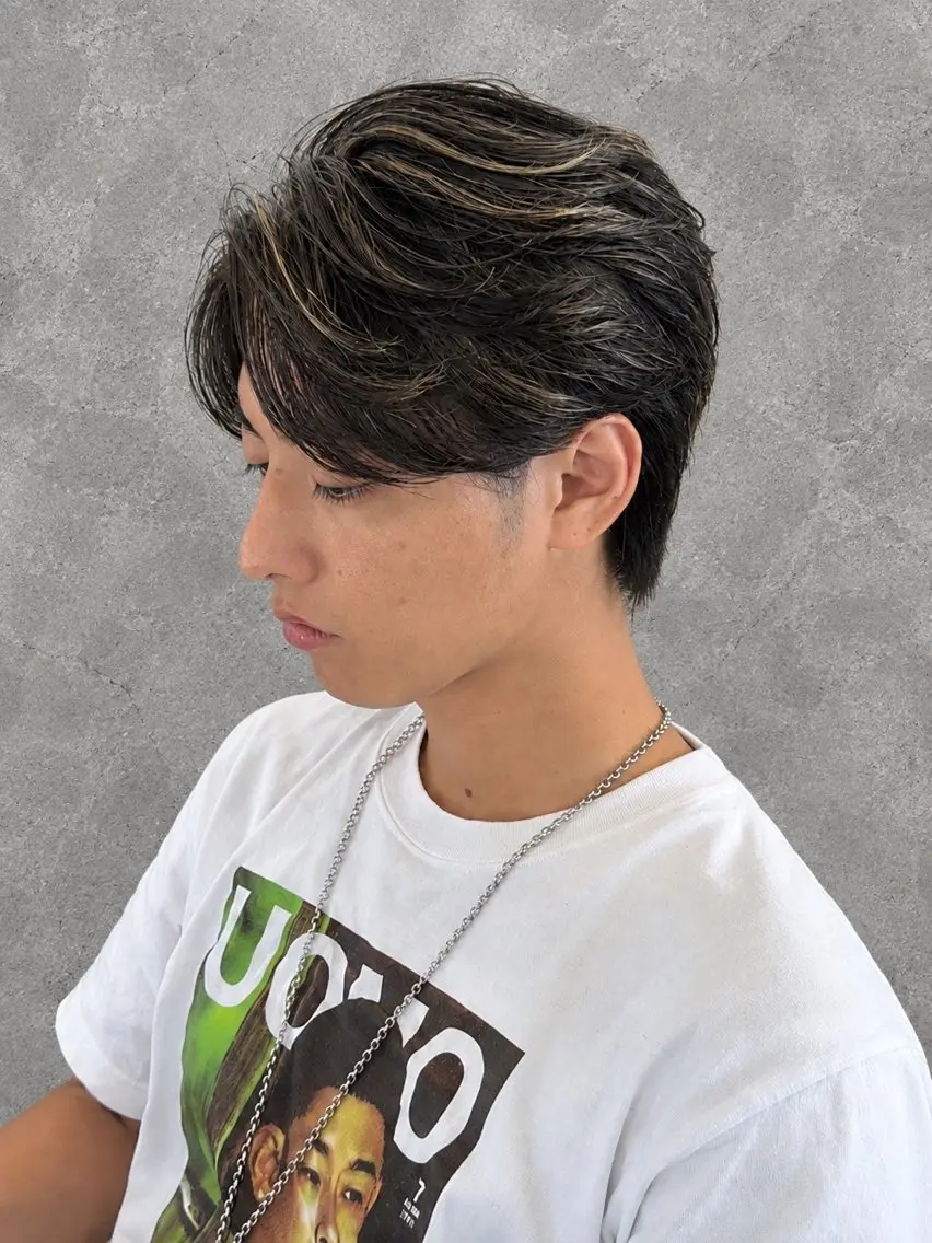 メンズカット+ベーシックカラーの写真