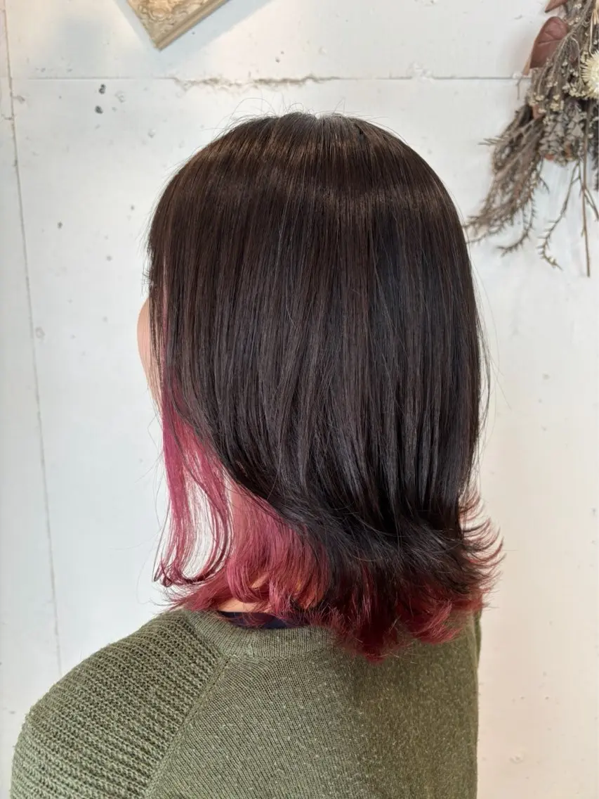 ミディアム カラー ヘアカラー おがわ らいむ🕊️のヘアスタイル
