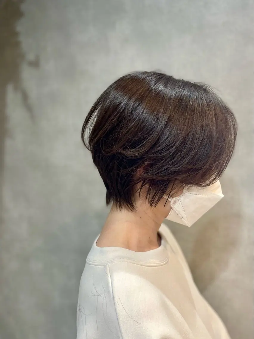 ショート カラー 透明感カラー 髪質改善 似合わせカット カット ヘアカラー トリートメント 前山 祐佳のヘアスタイル