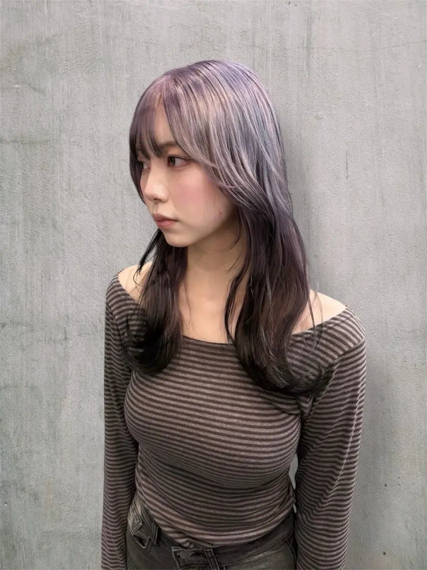 セミロング ヘアカラー トリートメント 松岡 結颯のヘアスタイル