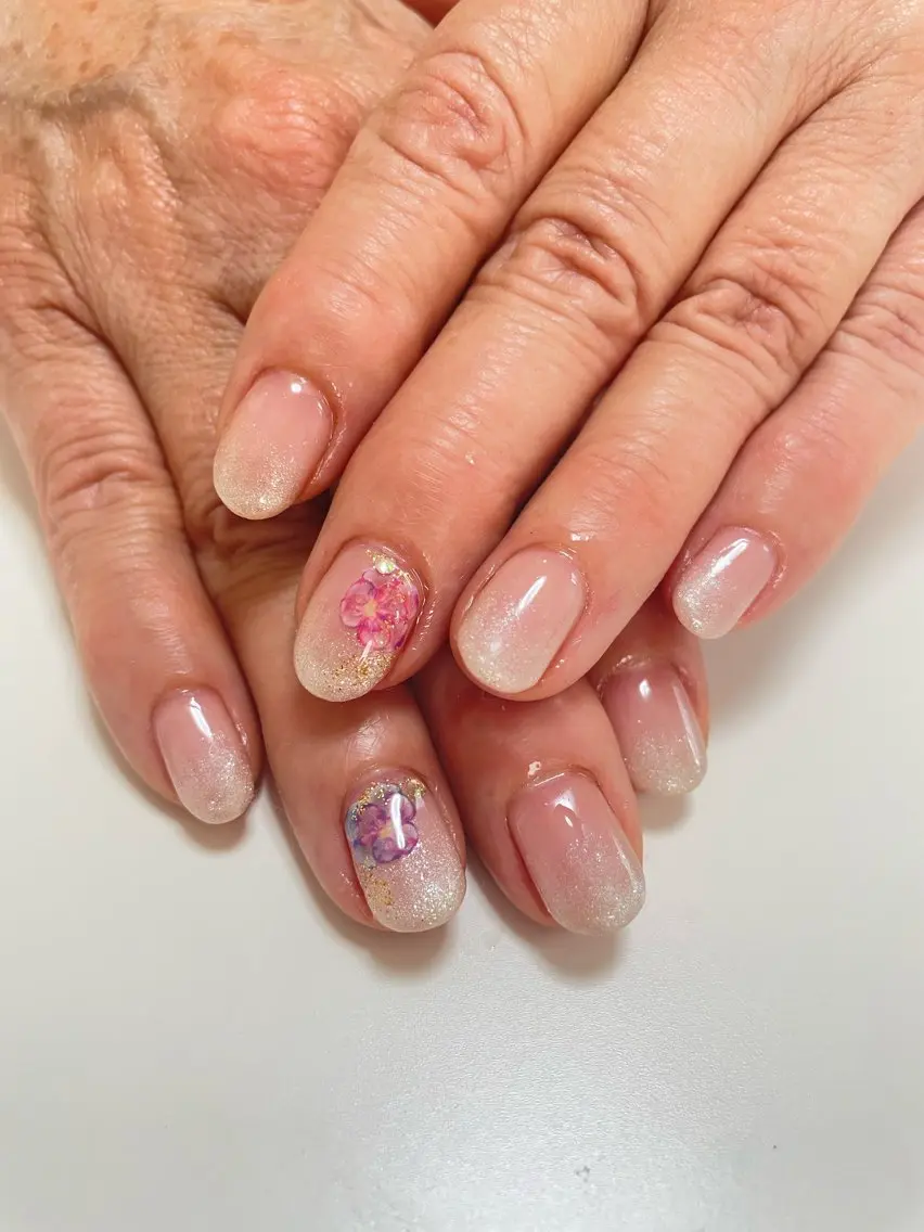 ネイル フラワーネイル グラデーション Sachi NAILのネイルデザイン