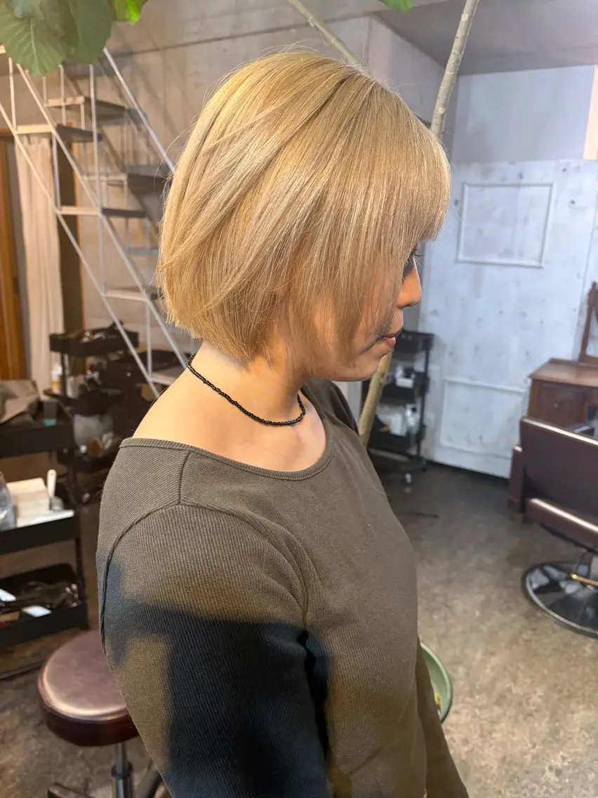 ショート ヘアカラー トリートメント モリモト サナのヘアスタイル