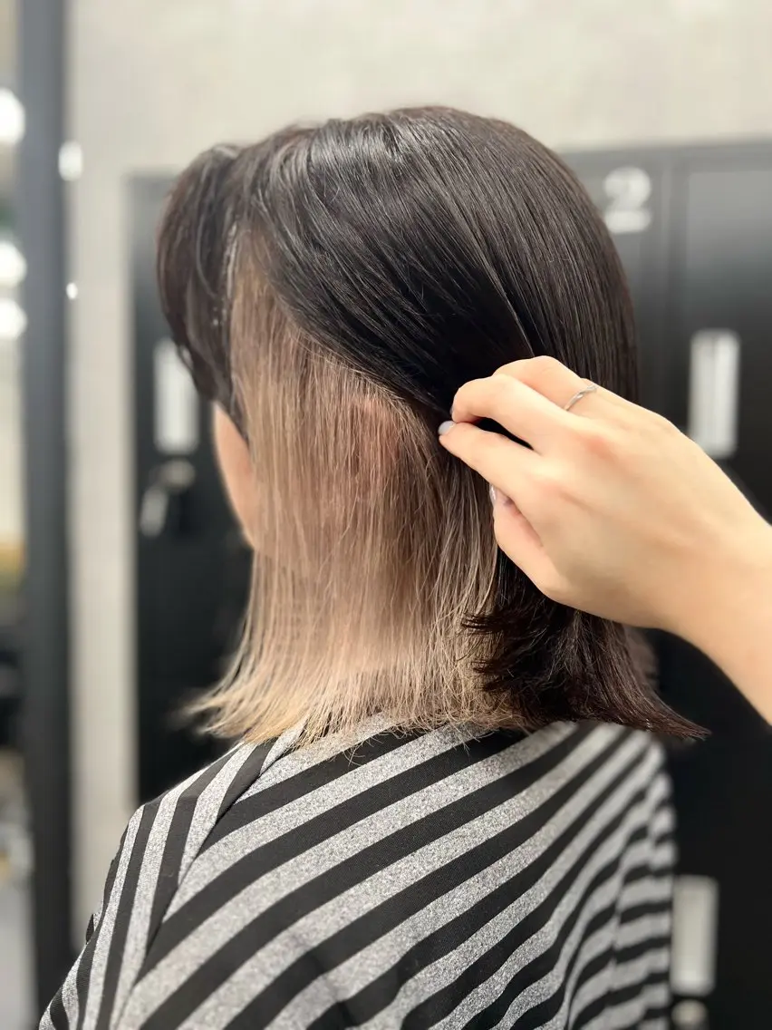 セミロング カラー インナーカラー カット ヘアカラー 透明感カラー特化🫧 🦋栗原🦋のヘアスタイル
