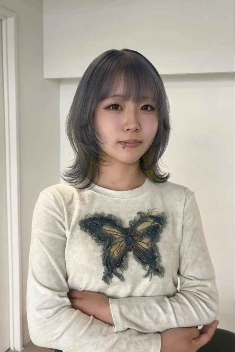 ミディアム カラー ヘアカラー 【sica】 チナのヘアスタイル