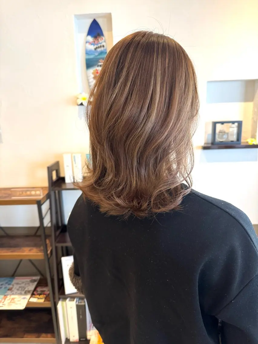 ミディアム カラー 坂井田 浩樹のヘアスタイル