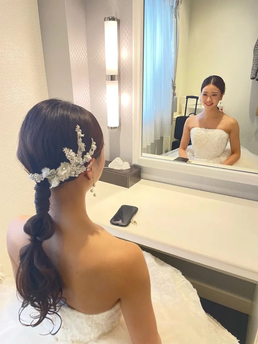 ヘアアレンジ 結婚式・ブライダル 垢抜けヘアメイク職人 💄甲斐恵和のヘアスタイル