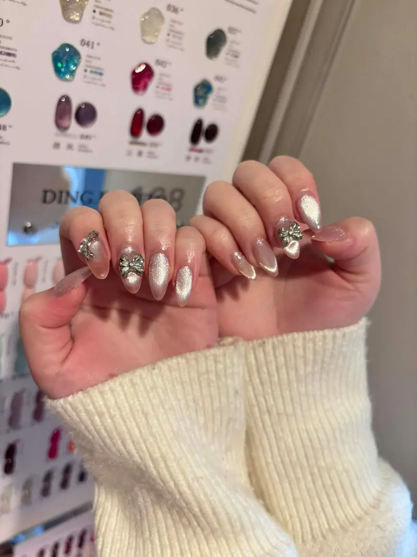 ネイル 韓国ネイル 持ち込み ニュアンスネイル ネイルチップ 冬ネイル ハンドネイル LISA ANA.CHUOのネイルデザイン