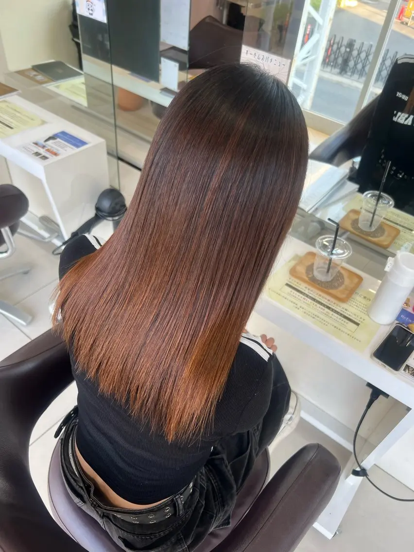 ロング パーマ カット 縮毛矯正 TELA HAIR 石岡♡aikaのヘアスタイル