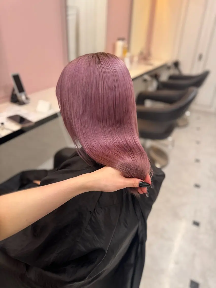 ロング ヘアカラー ♥️韓国風透明感 暖色misa♥️のヘアスタイル