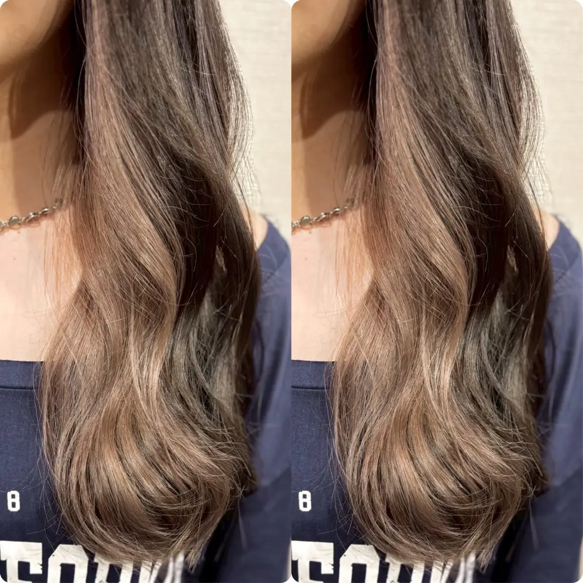 ロング カラー 切っぱなし💇‍♀️ イヤリング🎨龍之介のヘアスタイル