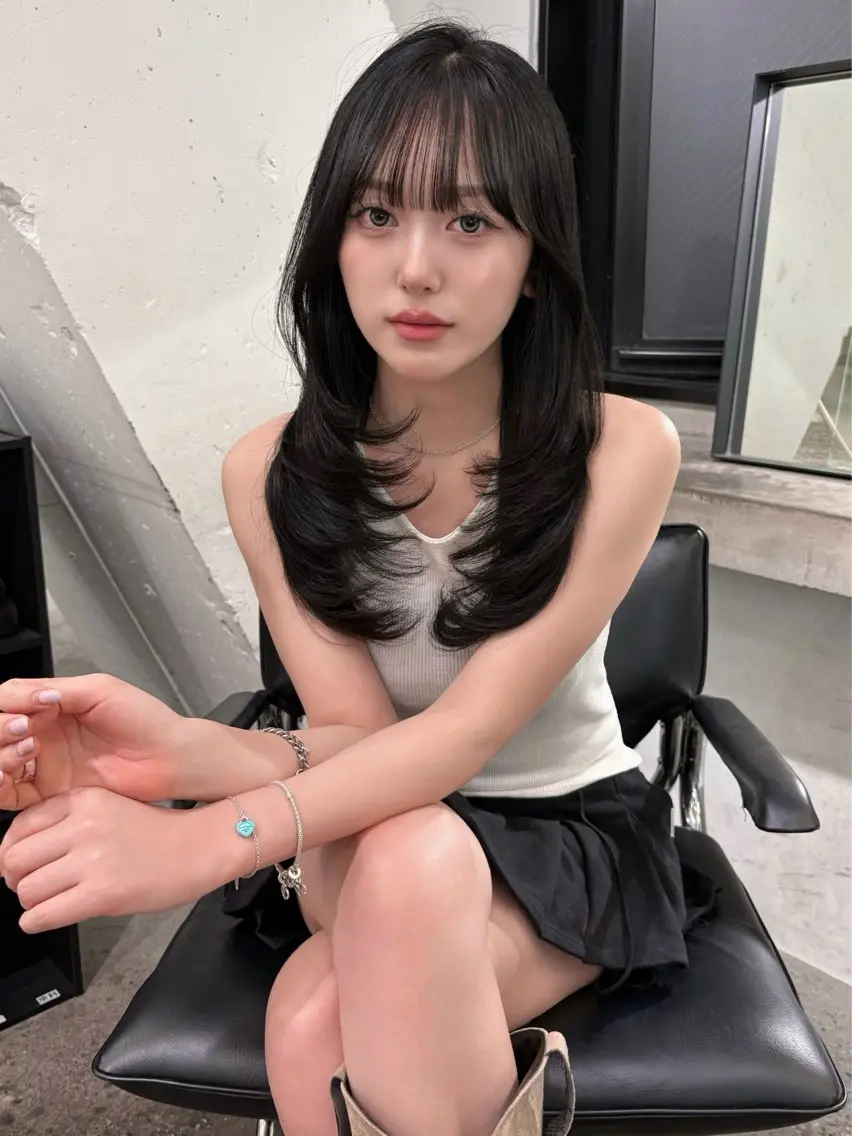 セミロング 新宿ෆ‪レイヤー 特化/cahoのヘアスタイル