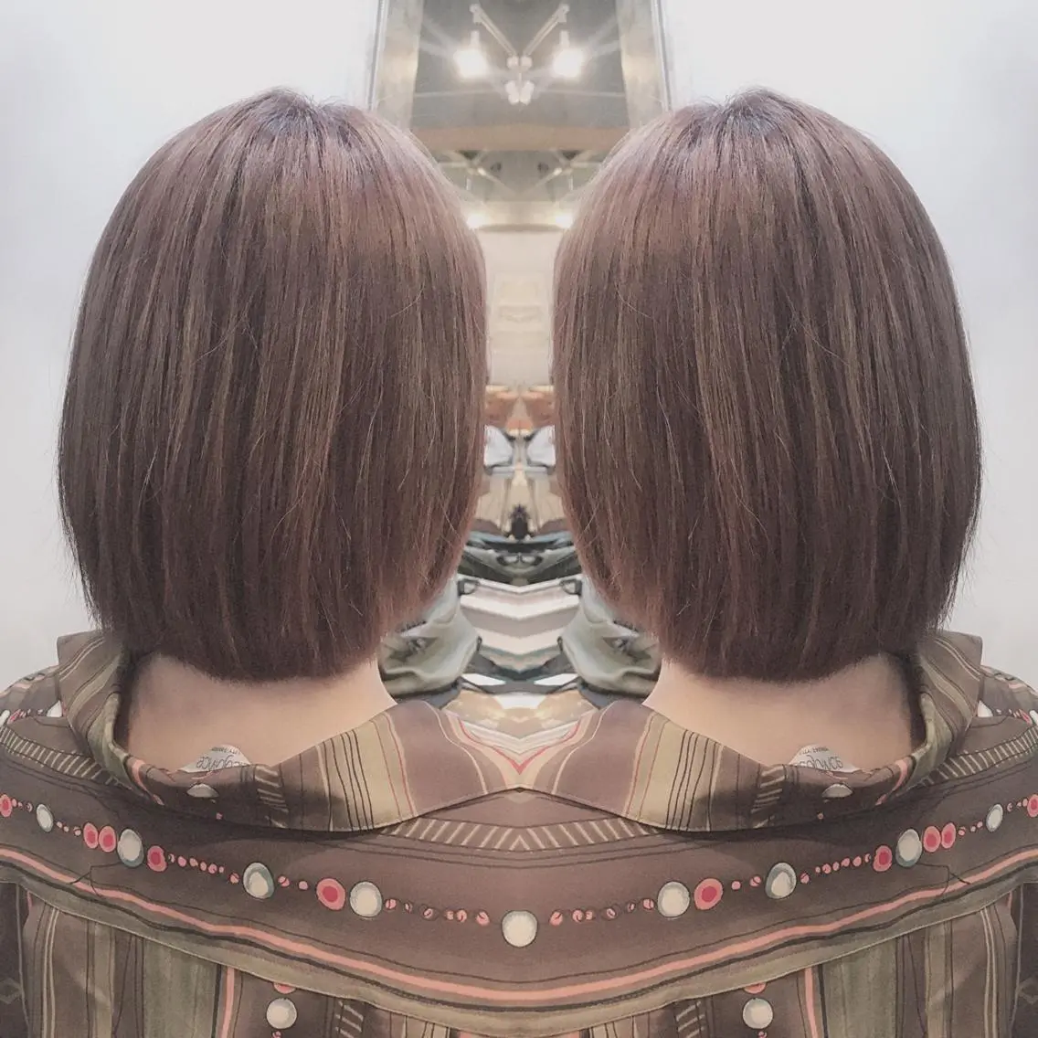 ミディアム カラー ヘアカラー 重政 和樹のヘアスタイル