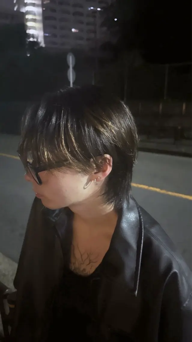 ミディアム 須原 永紳のヘアスタイル