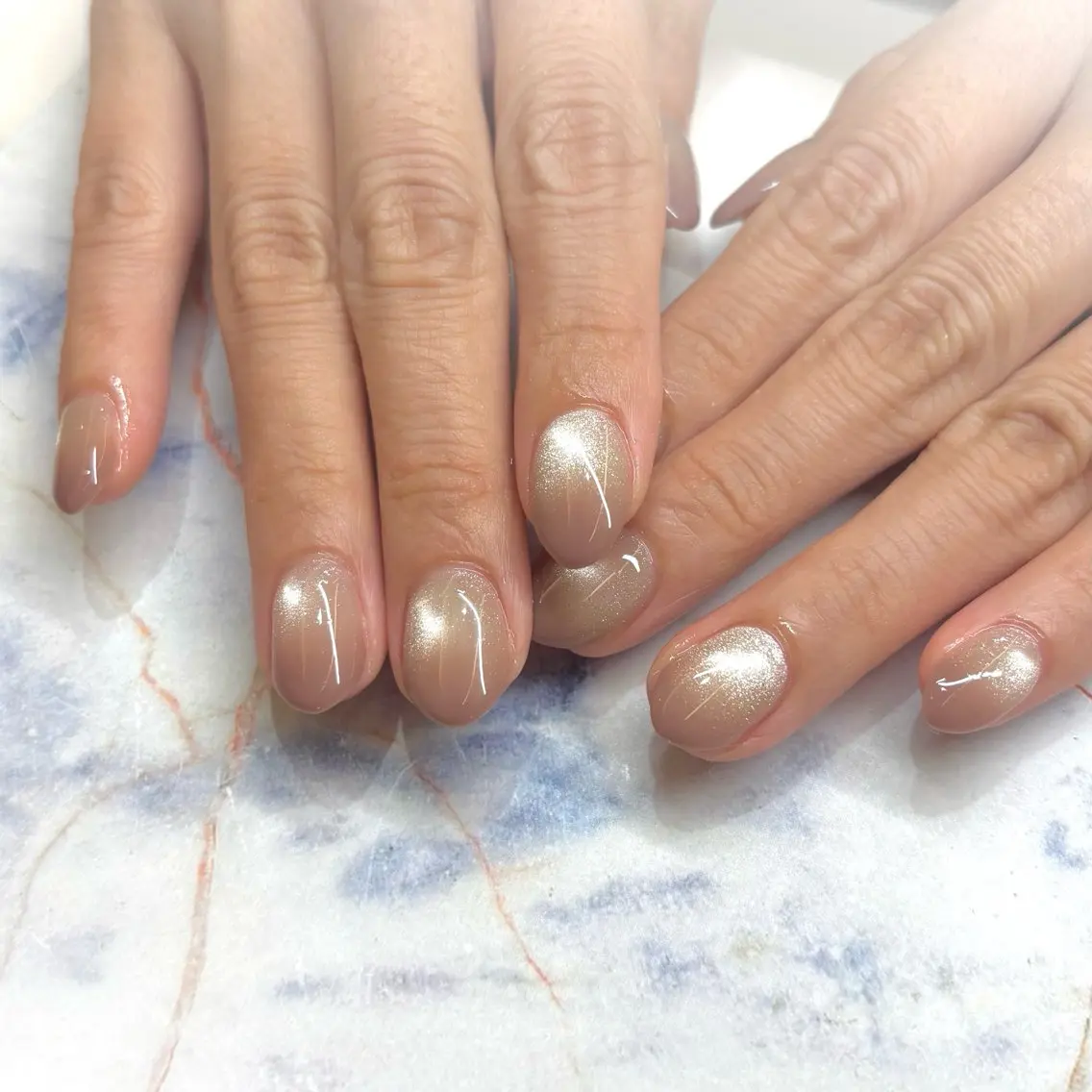 ネイル ブラウン グラデーション マグネットネイル BeautyFavo .byRyokaのネイルデザイン