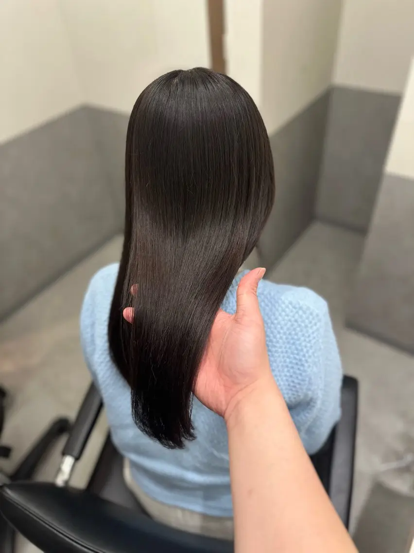 セミロング カラー ヘアアレンジ ヘアカラー トリートメント ダブルカラー｜ なおき｜池袋美容師のヘアスタイル