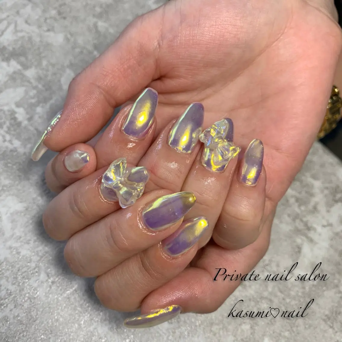 ネイル マグネットネイル ミラーネイル ニュアンスネイル 冬ネイル KASUMI♡ Nailのネイルデザイン