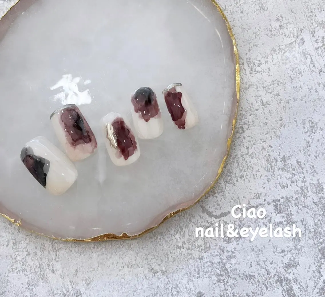 ネイル アートネイル ジェルネイル ニュアンスネイル シンプルネイル 春ネイル #Amin nail salonのネイルデザイン
