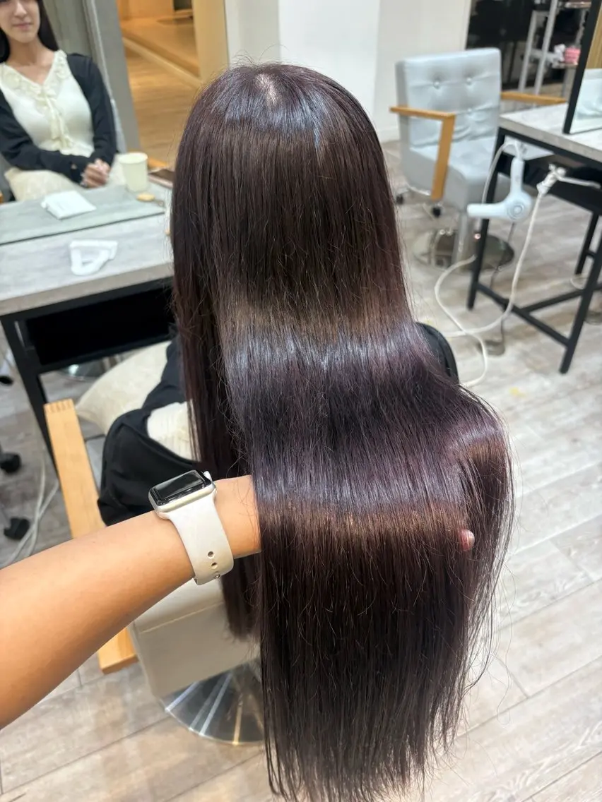 ロング カラー ヘアカラー トリートメント 大木 唯月のヘアスタイル