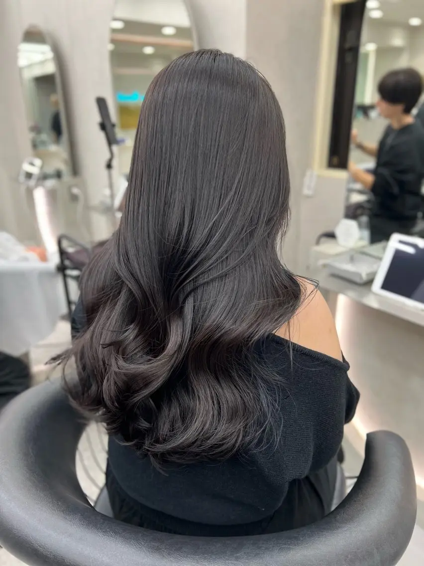 ロング カット ヘアカラー トリートメント 博多ベージュ 🐻松井傑のヘアスタイル