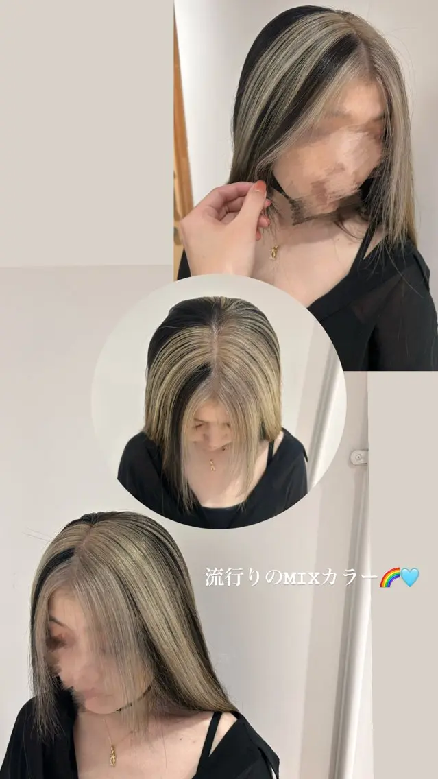 カラー ベージュカラー ブリーチ デザインカラー ホワイトベージュ ヘアカラー トリートメント 🎀natsuki /ブリーチカラー🎀のヘアスタイル
