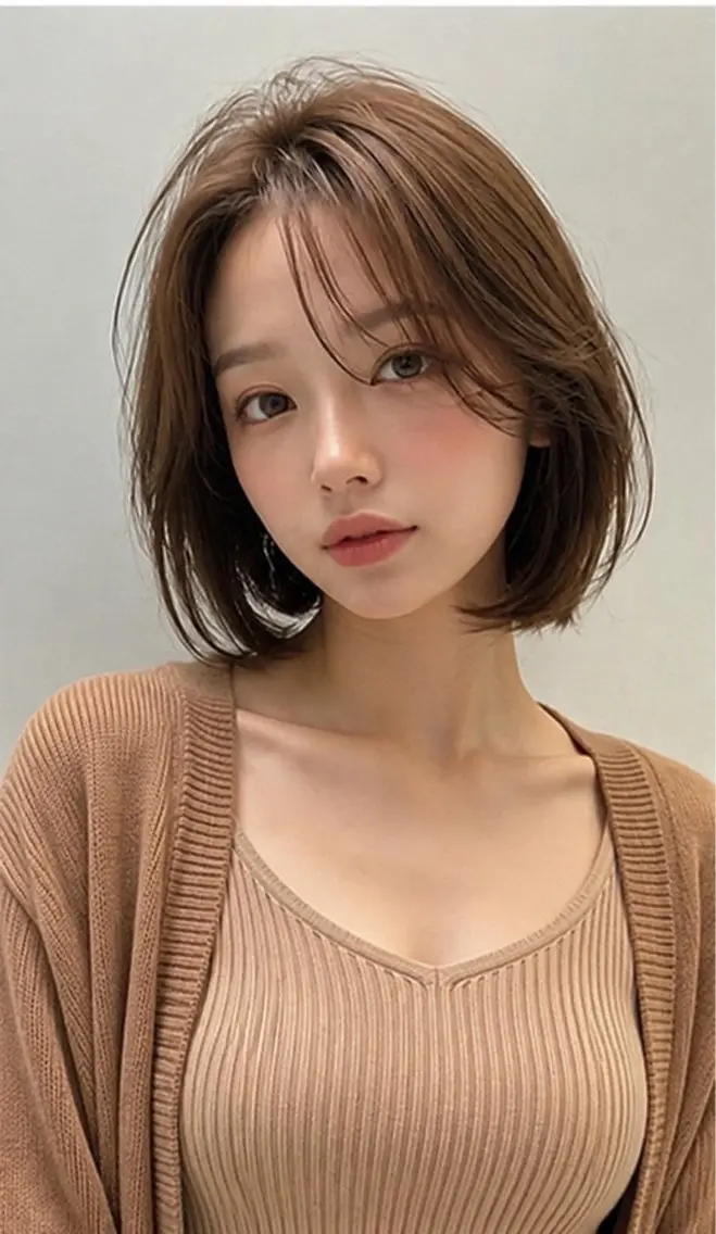 ショート ヘアアレンジ ショートボブ ボブ ショートヘア 韓国ヘア暖色カラー✨ shionのヘアスタイル