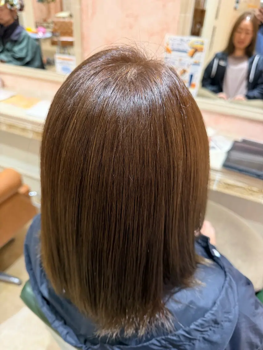 ミディアム カラー ベージュカラー 透明感カラー オリーブベージュ ヘアカラー 🩶透明感・艶カラー 🩶ひいな🩶のヘアスタイル