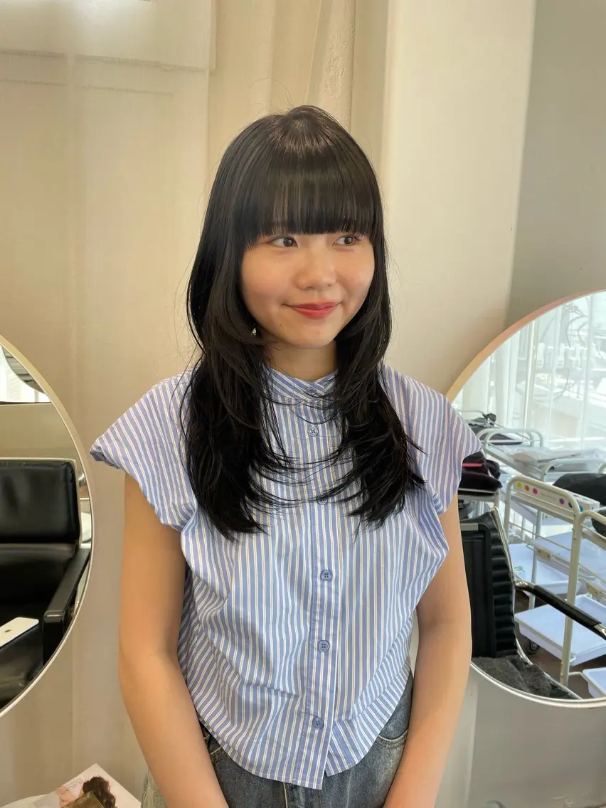 ロング カラー カット ヘアカラー トリートメント レイヤーカット🎀 kanaのヘアスタイル