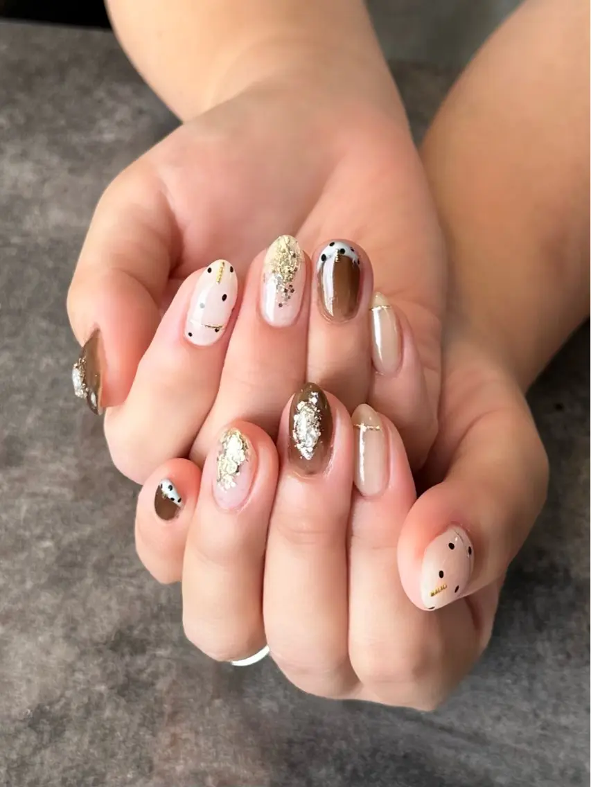 ネイル フラワーネイル 大理石ネイル(マーブル) ニュアンスネイル シンプルネイル 夏ネイル nail salon amanoのネイルデザイン
