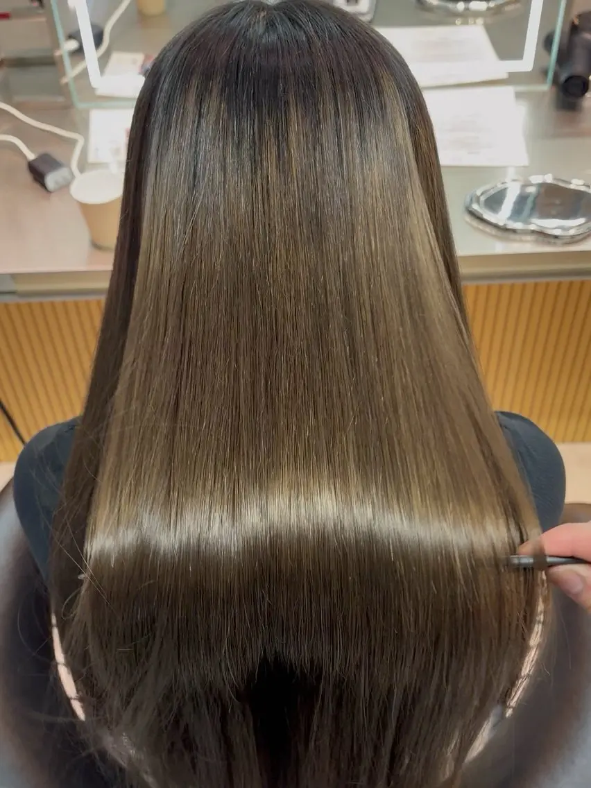 ロング パーマ ヘアアレンジ 髪質改善 縮毛矯正 縮毛矯正 トリートメント 【博多髪質改善】 吉村 清志のヘアスタイル
