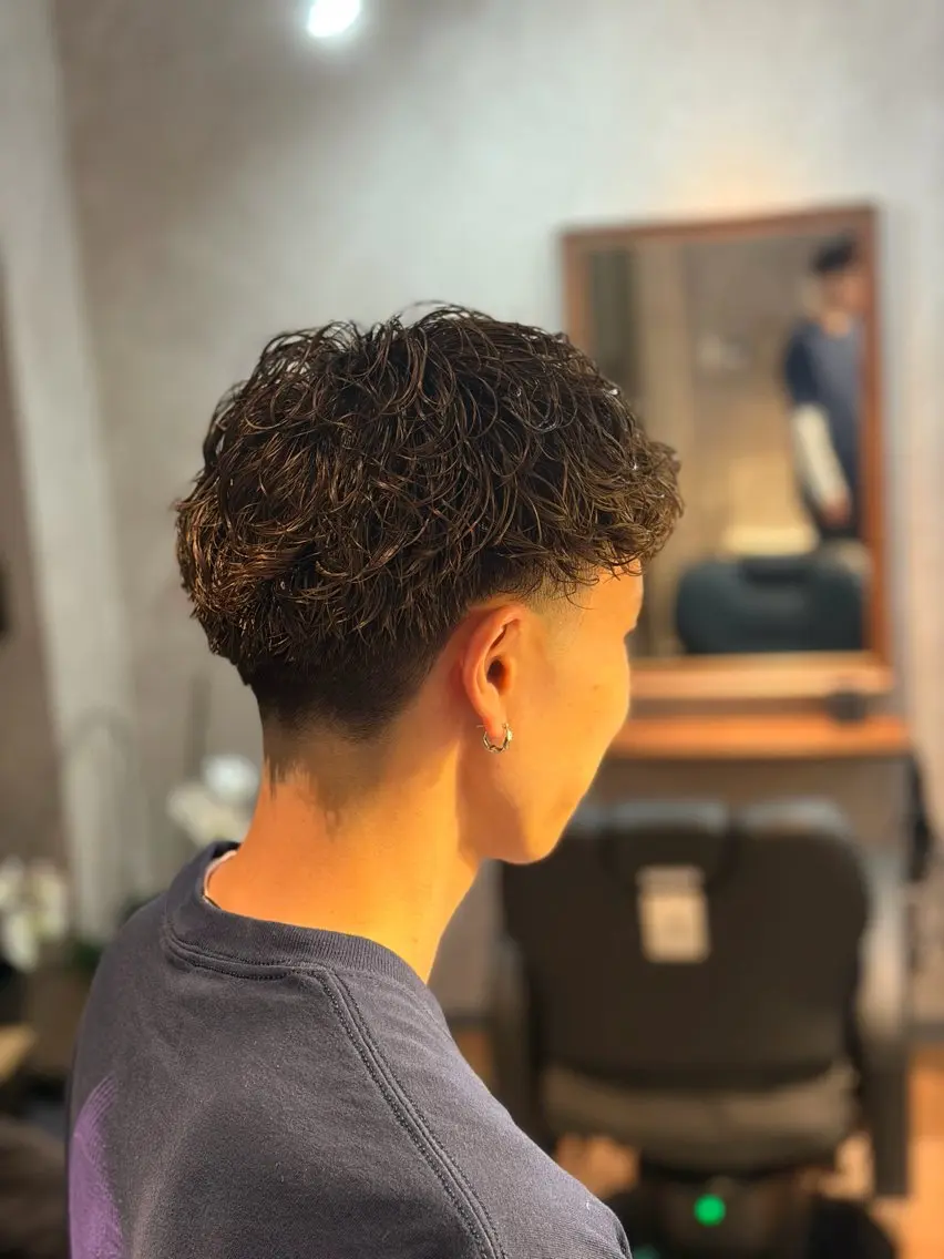 ミディアム パーマ メンズ 高橋 怜玖/仙台/長町のヘアスタイル