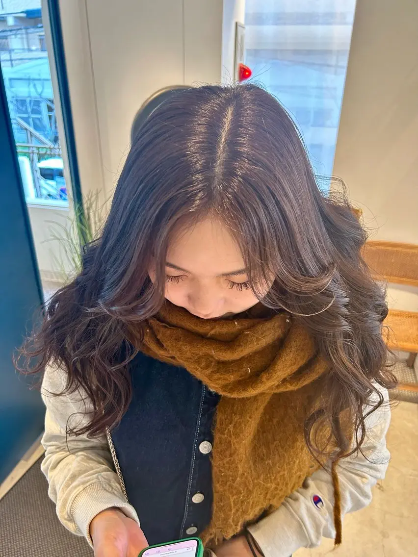 ロング 艶髪/韓国風🤍🖤 小林実央のヘアスタイル