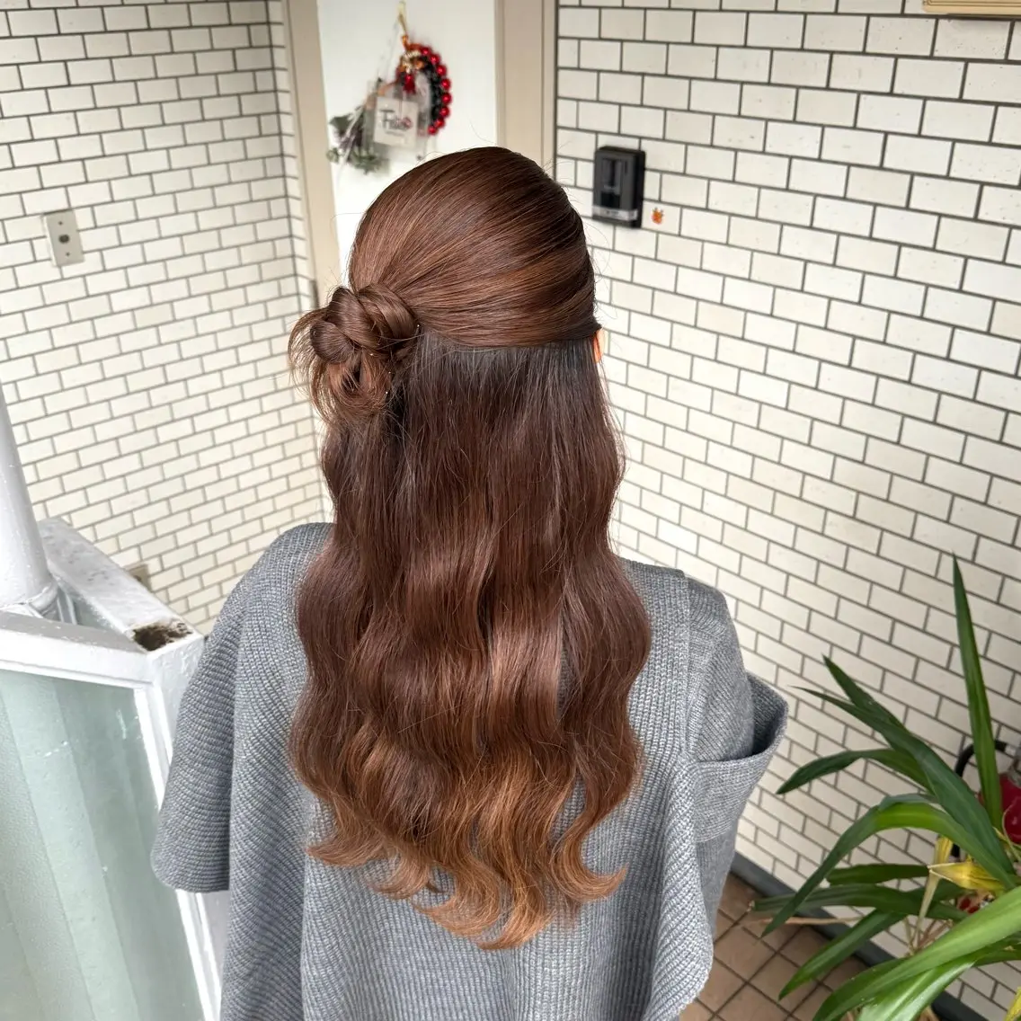 ロング ヘアアレンジ 成人式 ハーフアップ 結婚式・ブライダル 卒業式のヘアスタイル 褒められヘアメイク /ボブ女子🐶みおのヘアスタイル
