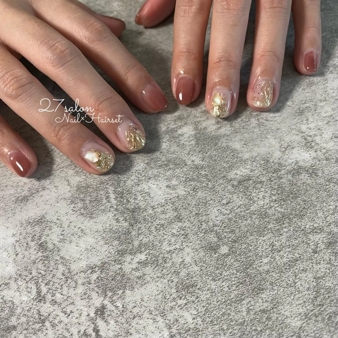 ネイル ニュアンスネイル ピンク 27salon yuinaのネイルデザイン