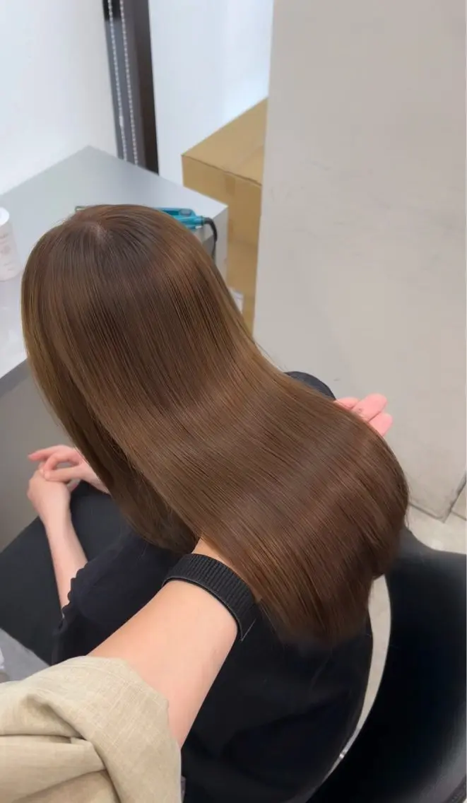 ロング カット ヘアカラー 縮毛矯正 トリートメント 髪質改善/縮毛矯正/ 似合わせ/青木孝憲のヘアスタイル