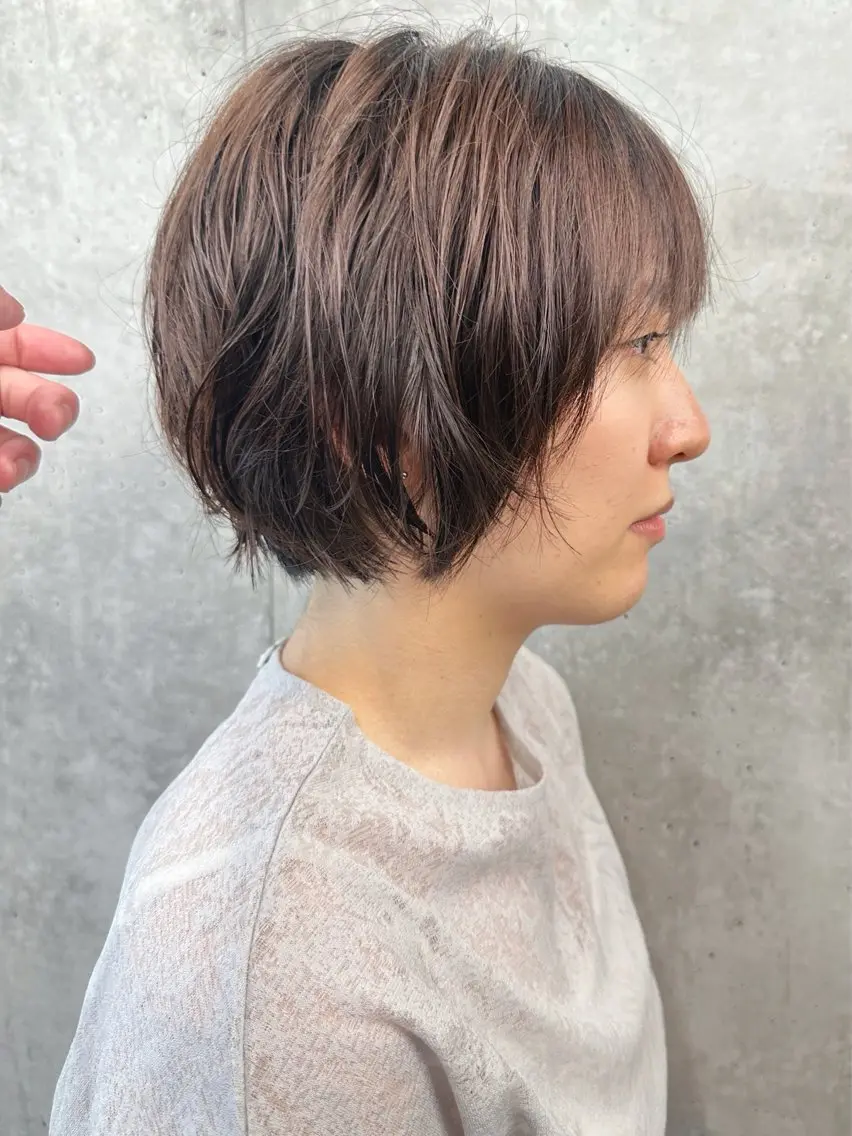 ショート パーマ カット パーマ ボブ/ゆるふわ ボブパーマ/とういのヘアスタイル