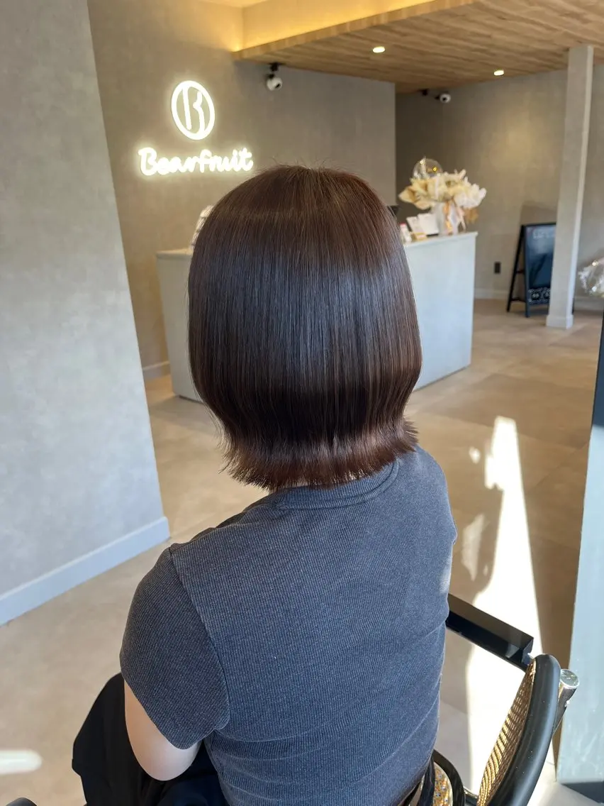カラー ブリーチ ブラウンカラー ヘアカラー トリートメント ✨NEW OPEN／ 透明感カラー／はるかのヘアスタイル