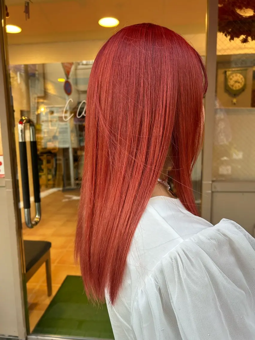 ロングヘア　ブリーチwカラー➕超音波トリートメントの写真
