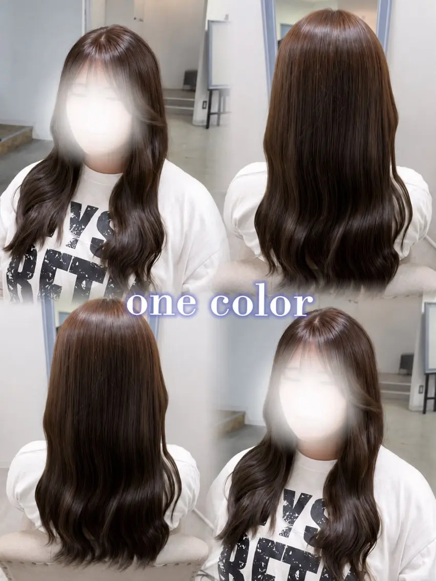 ワンカラー/透明感あふれる艶カラー🩵の写真
