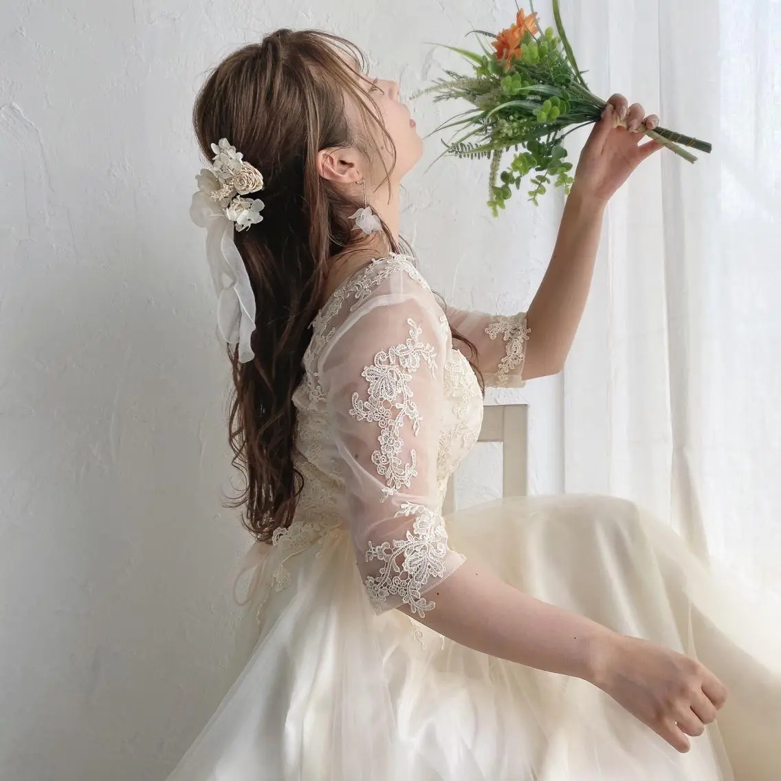 💐結婚式の前に💐　お呼ばれアレンジ👗の写真