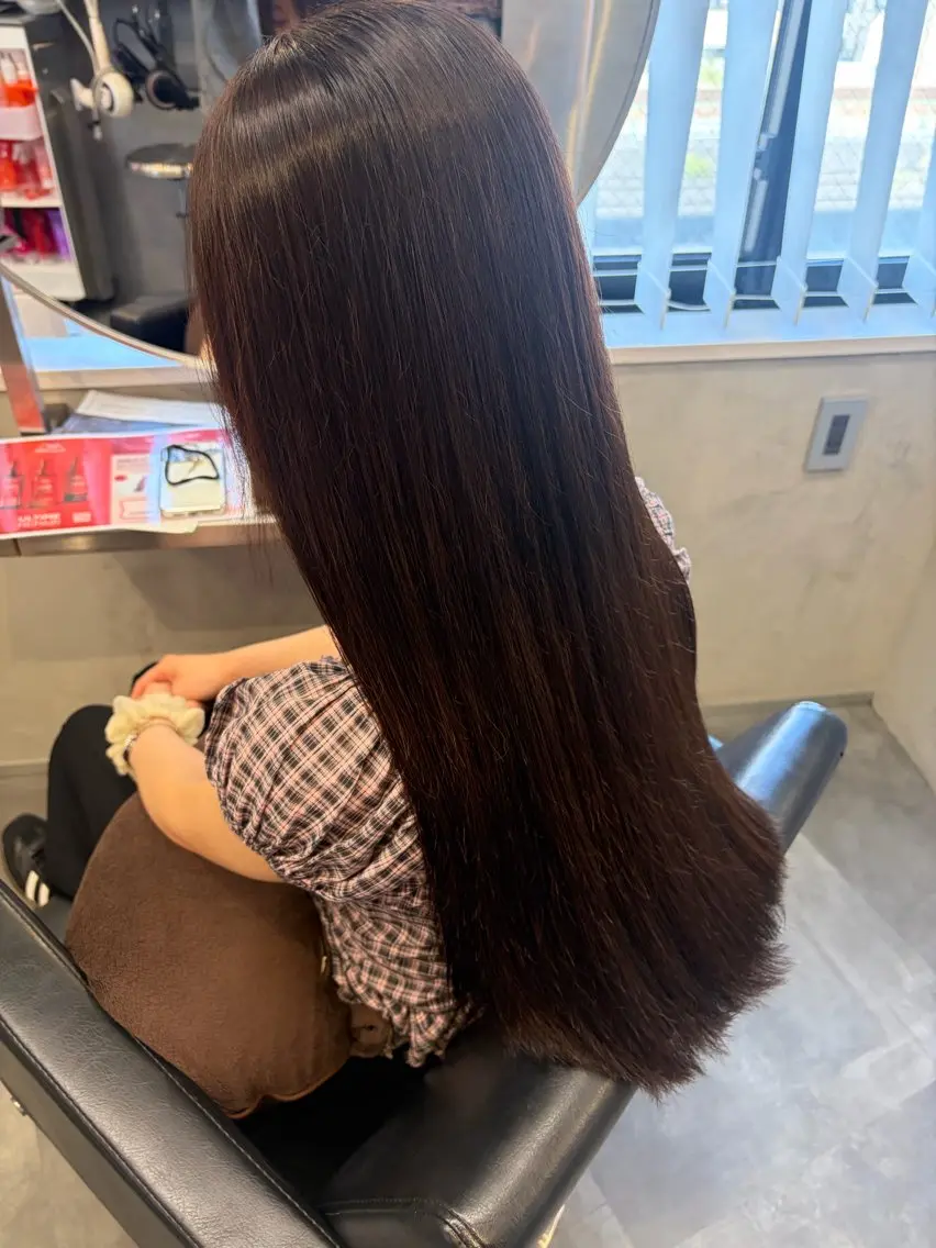 ロング 縮毛矯正 トリートメント three_ ナオキのヘアスタイル
