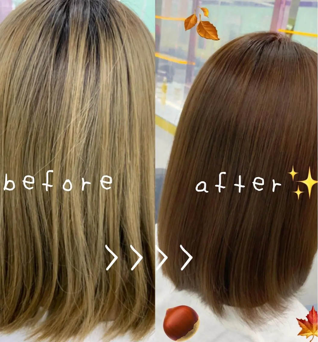 ミディアム ヘアカラー トリートメント ヘッドスパ ヘアセット 🪞透明感カラー🫧 縮毛矯正🥇かずきのヘアスタイル