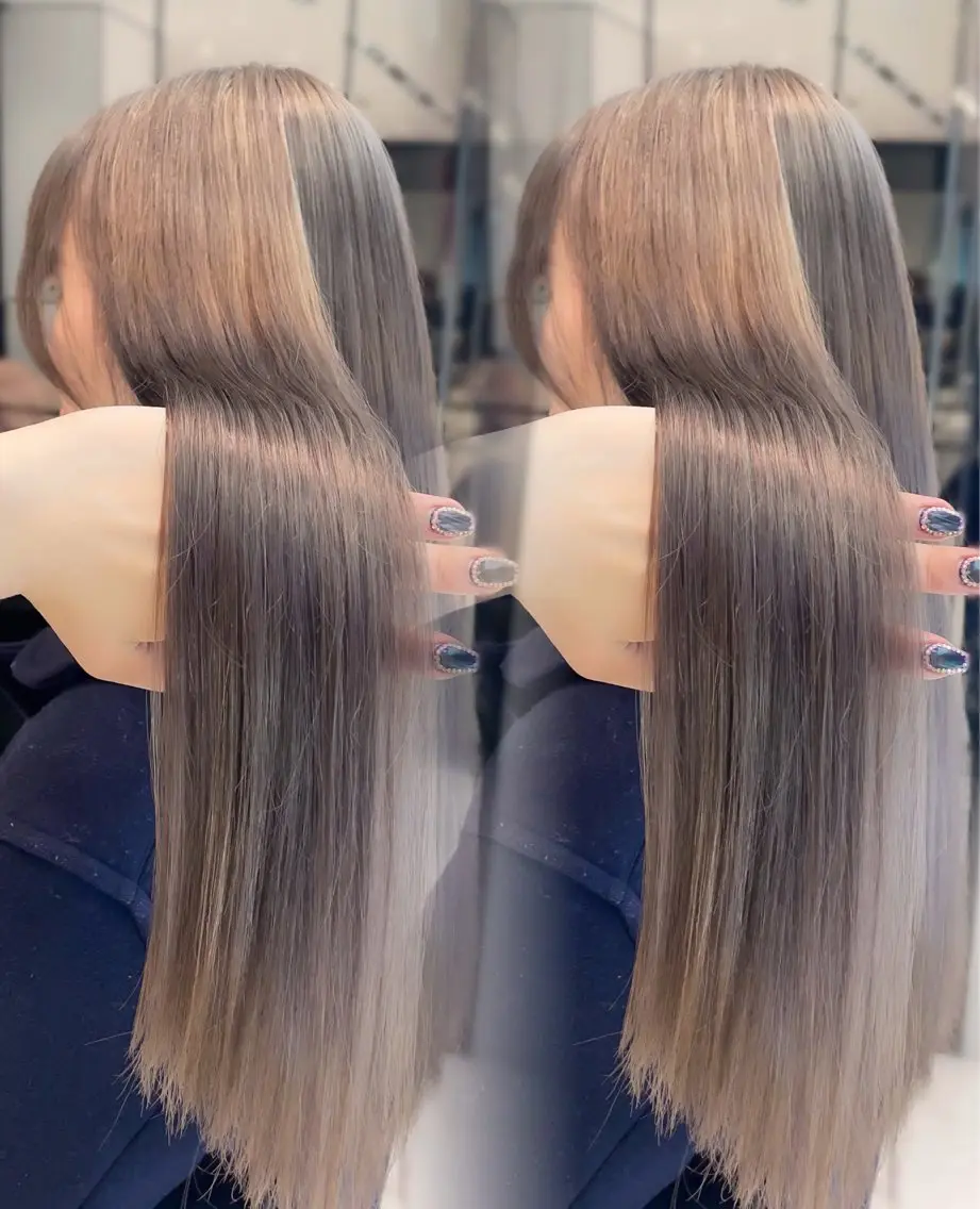 ロング カラー グレージュ 【韓国❤️海外ヘア】 AYAKAのヘアスタイル