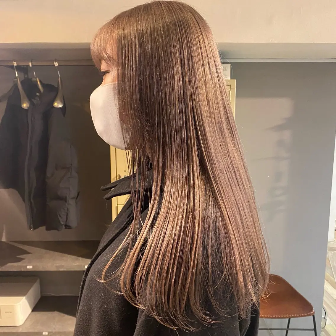 ロング カラー ベージュカラー ブラウンカラー ミルクティーベージュ モカブラウン ブリーチなしベージュ カラー✨Takeのヘアスタイル