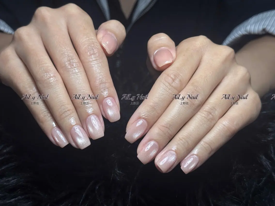ネイル アートネイル ジェルネイル マグネットネイル ニュアンスネイル シンプルネイル ハンドネイル AiLy Nail 上野店のネイルデザイン