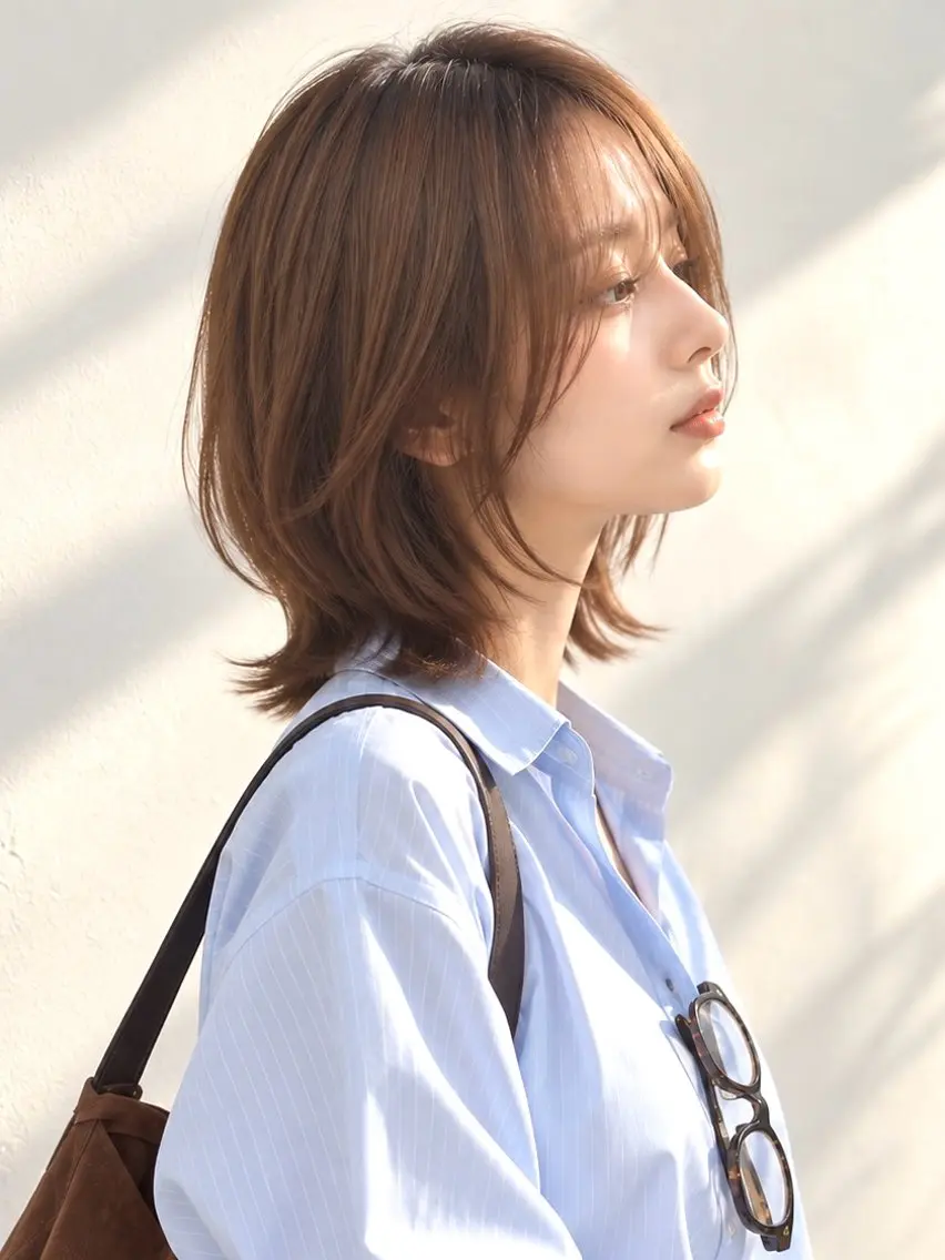 ミディアム 似合わせボブ レイヤーKOUGAのヘアスタイル